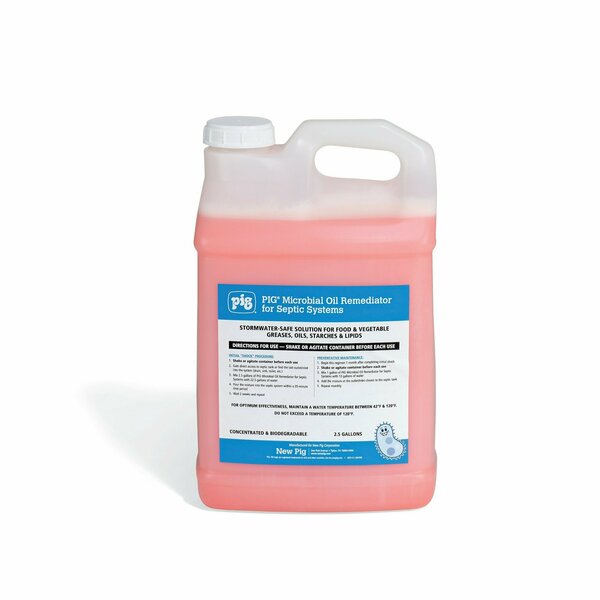 Pig Microbial Oil Remediator for Septic Systems, Remediator, 2 2.5 gal. Container, 2PK CLN943